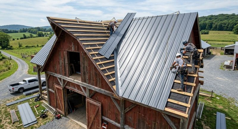 Barn Roof Installation in Worcester County, MA