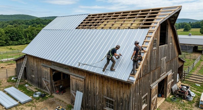 Barn Roof Installation in Worcester County, MA
