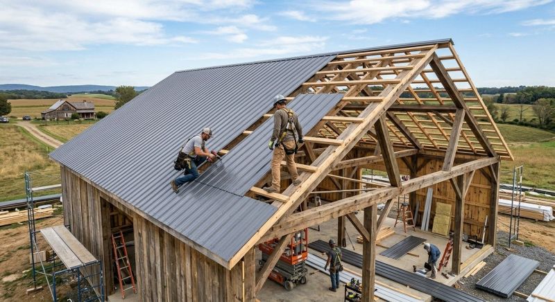 Barn Roof Installation in Worcester County, MA