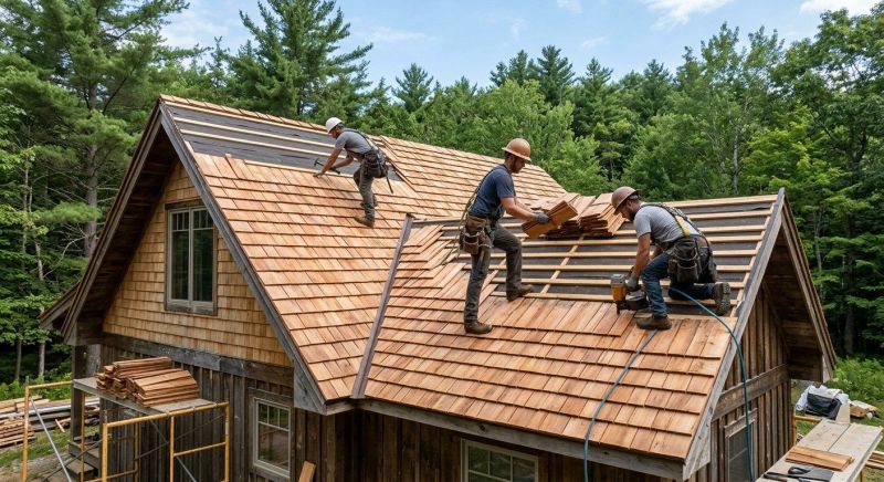 Cedar Roof Installation in West Boylston, MA