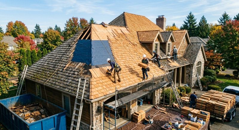 Cedar Roof Replacement in Ashland, MA