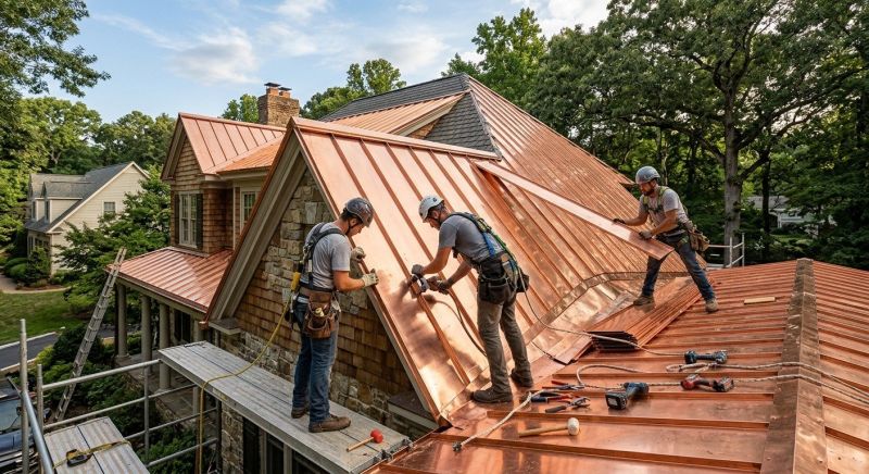 Copper Roof Installation in Worcester County, MA