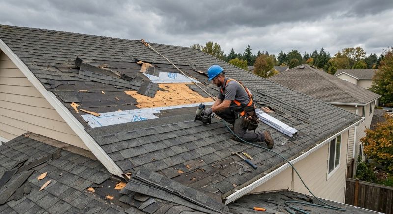 Damaged Roof Replacement in Shirley, MA