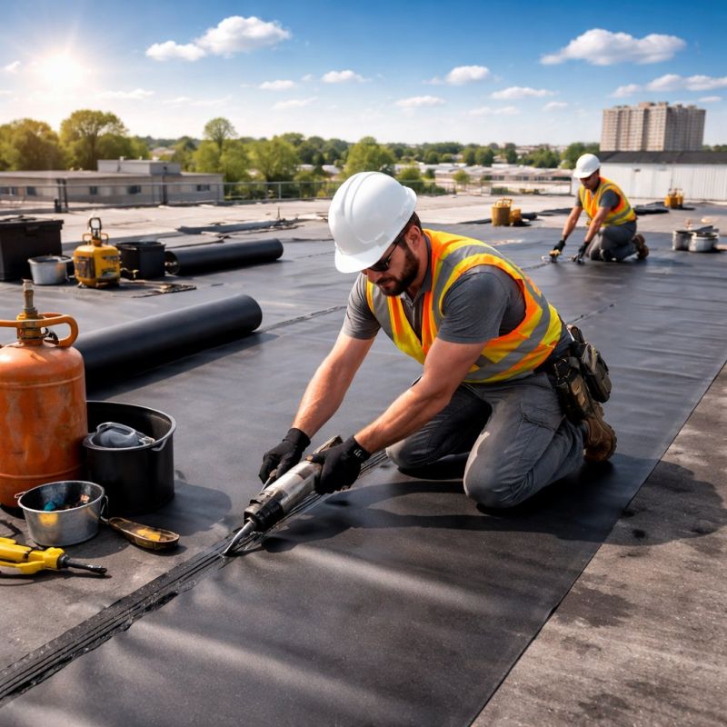 Epdm Roof Installation in Groton, MA