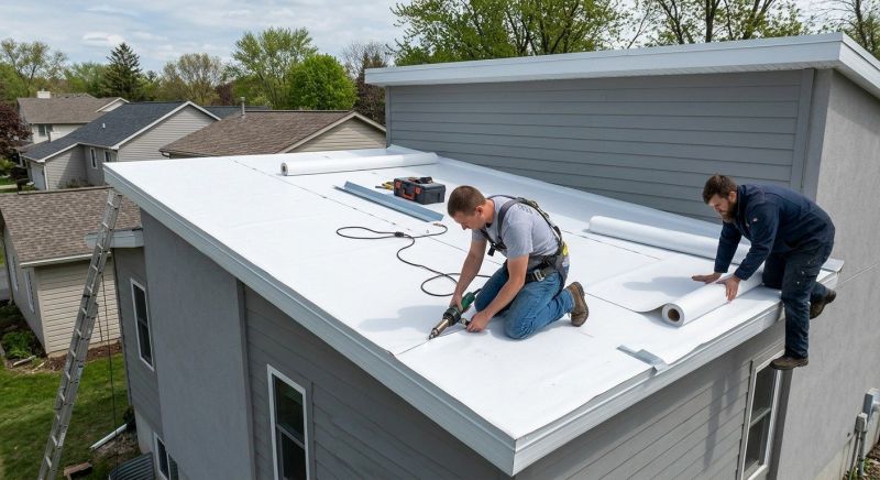 Single Ply Roof Installation in Sterling, MA