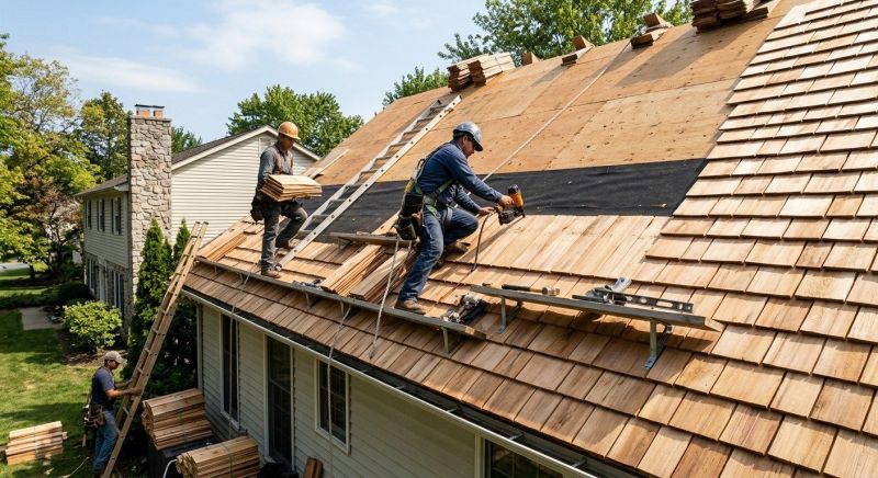 Wood Roofing Installation in Framingham, MA