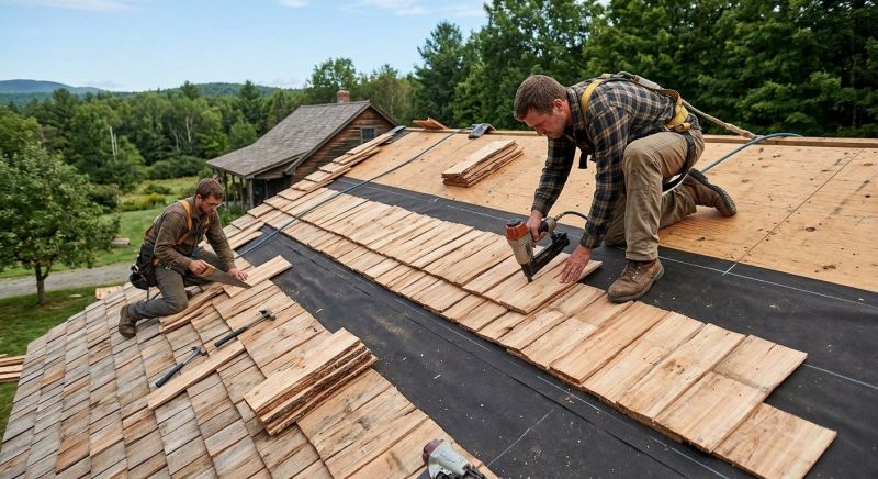 Wood Roofing Installation in Shrewsbury, MA