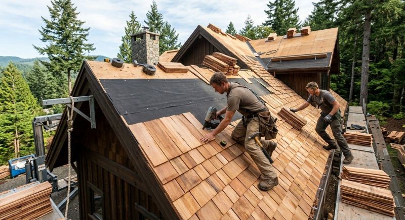 Wood Roofing Installation in Shrewsbury, MA