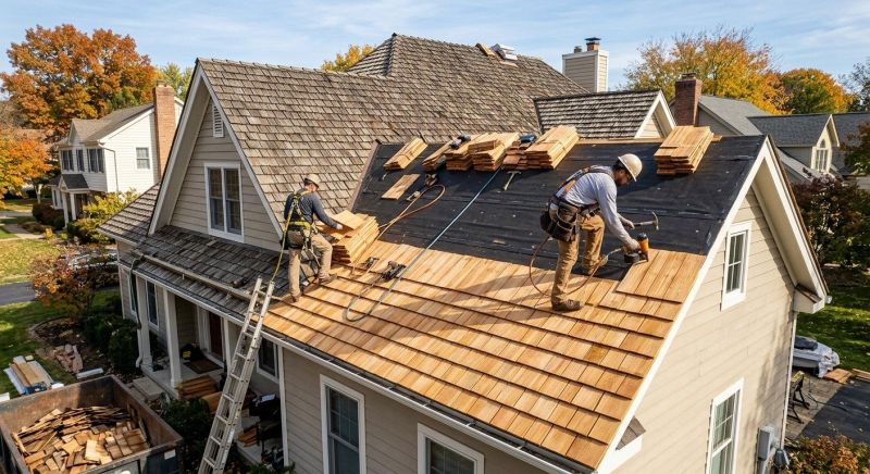 Wood Shake Roof Replacement in Northborough, MA