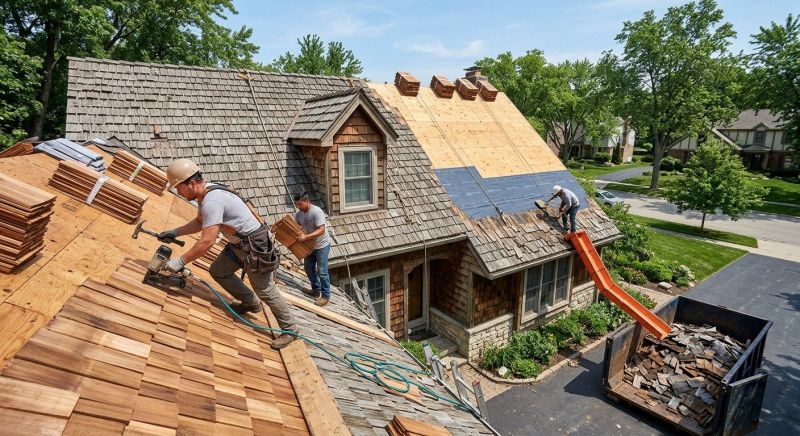 Wood Shake Roof Replacement in Northborough, MA
